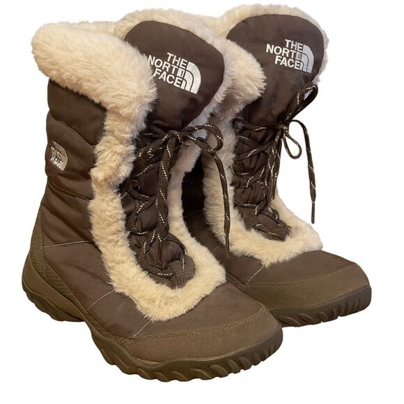 The North Face Womens Snow Boots Brown Mid-Calf Insulated Size 7.5 - Picture 1 of 6